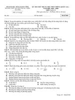 Đề thi thử THPT Quốc gia môn Vật lí năm 2020 có đáp án - Sở GD&ĐT Hà Tĩnh (Mã đề 002)