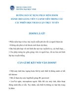 Hướng dẫn sử dụng phần mềm Zoom dành cho giảng viên và sinh viên trong các các phiên học/thảo luận trực tuyến