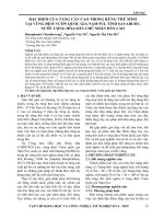 Đặc điểm của tầng cây cao trong rừng thứ sinh tại vùng đệm Vườn Quốc gia Nặm Pui, tỉnh Sayabury, nước Cộng hòa Dân chủ Nhân dân Lào