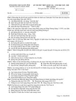 Đề thi thử THPT Quốc gia môn Lịch sử năm 2020 có đáp án - Sở GD&ĐT Hà Tĩnh (Mã đề 004)