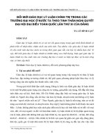 Đổi mới giáo dục lý luận chính trị trong các trường đại học ở nước ta theo tinh thần Nghị quyết Đại biểu toàn quốc lần thứ XI của Đảng