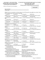 Đề thi thử THPT Quốc gia môn Địa lí năm 2020 có đáp án - Sở GD&ĐT Hà Tĩnh (Mã đề 005)