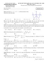 Đề thi thử THPT Quốc gia lần 1 môn Toán năm 2019-2020 có đáp án - Trường THPT Lý Thái Tổ