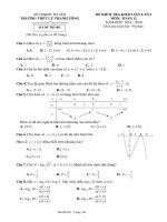Đề thi thử THPT Quốc gia lần 2 môn Toán năm 2019-2020 có đáp án - Trường THPT Lý Thánh Tông