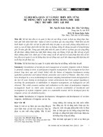Xã hội hóa quản lý và phát triển bền vững hệ thống thủy lợi nội đồng trong điều kiệu thực thi miễn thủy lợi phí
