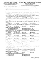 Đề thi thử THPT Quốc gia môn Địa lí năm 2020 có đáp án - Sở GD&ĐT Hà Tĩnh (Mã đề 004)