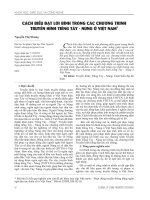 Cách biểu đạt lời bình trong các chương trình truyền hình tiếng Tày - Nùng ở Việt Nam