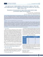 Xây dựng quy trình định lượng rutin trong viên nén bao phim bảo vệ sức khỏe bằng phương pháp sắc kí lỏng hiệu năng cao