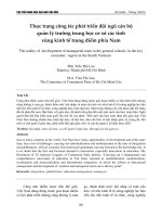 Thực trạng công tác phát triển đội ngũ cán bộ quản lý trường trung học cơ sở các tỉnh vùng kinh tế trọng điểm phía Nam