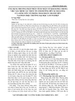 Ứng dụng phương pháp phân tích nhân tố khám phá trong việc xác định các nhân tố ảnh hưởng đến sự hài lòng của sinh viên về phong trào Đoàn thanh niên tại phân hiệu trường Đại học