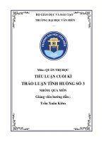 Tiểu luận quản trị học file PDF