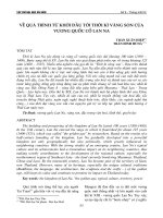 Về quá trình từ khởi đầu tới thời kì vàng son của vương quốc cổ Lan Na