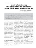 Thiết kế và sử dụng công cụ phát triển khả năng tự đánh giá cho học sinh cuối cấp tiểu học trong dạy học môn Toán