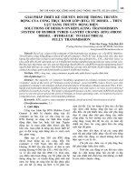 Giải pháp thiết kế chuyển đổi hệ thống truyền động của cổng trục bánh lốp (RTG) từ diesel – thủy lực sang truyền động điện