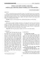 Nâng cao chất lượng giáo dục thông qua phương pháp nghiên cứu tình huống