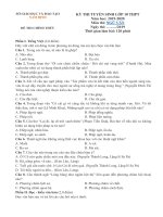 Đề thi tuyển sinh vào lớp 10 THPT năm 2019-2020 môn Ngữ văn có đáp án - Sở GD&ĐT Nam Định