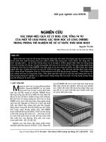 Nghiên cứu xác định hiệu quả xử lý Bod, Cod, tổng Ni tơ của một số loại màng lọc sinh học lơ lửng (MBBR) trong phòng thí nghiệm để xử lý nước thải sinh hoạt