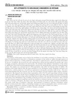 Các thuộc tính quan trọng để thu hút người tiêu dùng trực tuyến tại Việt Nam