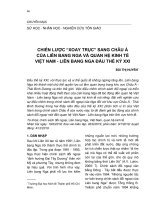 Chiến lược “xoay trục” sang Châu Á của Liên bang Nga và quan hệ kinh tế Việt Nam - Liên bang Nga đầu thế kỷ XXI