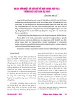 Luận bàn một số vấn đề về hợp đồng hợp tác trong Bộ luật dân sự 2015