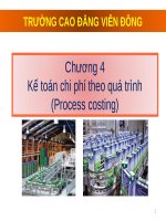 Bài giảng Kế toán chi phí: Chương 4 - Nguyễn Hoàng Phi Nam (Cao đẳng Viễn Đông)