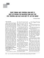 Thực trạng môi trường làm việc ở một số phòng thí nghiệm sinh học tại các trường đại học khu vực thành phố Hồ Chí Minh