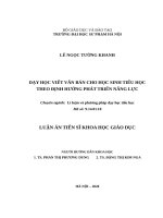 Dạy học viết văn bản cho học sinh tiểu học định hướng phát triển năng lực