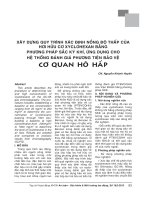 Xây dựng quy trình xác định nồng độ thấp của hơi hữu cơ xyclohexan bằng phương pháp sắc ký khí, ứng dụng cho hệ thống đánh giá phương tiện bảo vệ cơ quan hô hấp