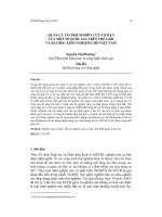 Quản lý tài trợ nghiên cứu cơ bản của một số quốc gia trên thế giới và bài học kinh nghiệm cho Việt Nam