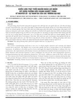 Chiến lược phát triển nguồn nhân lực nhằm xây dựng thương hiệu doanh nghiệp trong kỷ nguyên số - sự tham gia của các trường đại học