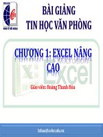 Bài giảng Tin học văn phòng: Chương 1 - Hoàng Thanh Hòa (p2  CĐ Kinh tế đối ngoại)