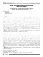 Sự hài lòng của người tiêu dùng trực tuyến trong ngành thời trang ở Việt Nam