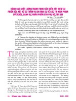 Nâng cao chất lượng tranh tụng của kiểm sát viên tại phiên tòa xét xử sơ thẩm vụ án hình sự về các tội xâm phạm sức khỏe, danh dự, nhân phẩm của phụ nữ, trẻ em