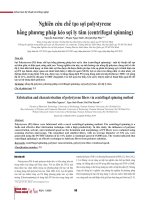 Nghiên cứu chế tạo sợi polystyrene bằng phương pháp kéo sợi ly tâm (centrifugal spinning)