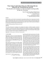 Thực trạng và giải pháp nâng cao chất lượng đào tạo tiếng Anh tại Trường Đại học Sao Đỏ