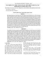 Tác động của việc giảm giá dầu đến phúc lợi của các nhóm hộ gia đình Việt Nam
