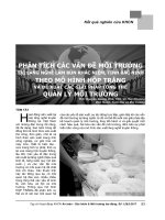 Phân tích các vấn đề môi trường tại làng nghề làm bún Khắc Niệm, tỉnh Bắc Ninh theo mô hình hộp trắng và đề xuất các giải pháp tổng thể quản lý môi trường