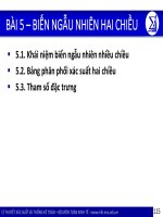 Bài giảng Lý thuyết xác suất và thống kê toán: Bài 5 - ĐH Kinh tế Quốc dân