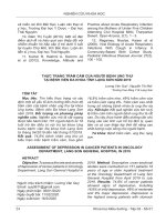 Thực trạng trầm cảm của người bệnh ung thư tại Bệnh viện Đa khoa tỉnh Lạng Sơn năm 2019