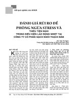 Đánh giá rủi ro để phòng ngừa stress và thiếu tiện nghi trong điều kiện lao động nhiệt tại Công ty cổ phần gạch ngói Thạch Bàn