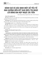 Đánh giá và xác định một số yếu tố ảnh hưởng đến kết quả điều trị ngực lồi bằng đai nẹp ngực cải tiến