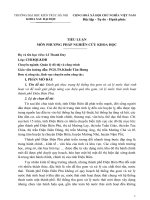 Đánh giá thực trạng hệ thống thu gom và xử lý nước thải sinh hoạt và đề xuất giải pháp nâng cao hiệu quá thu gom, xử lý nước thải sinh hoạt thành phố Điện Biên Phủ