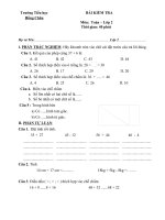 Đề ôn luyện Toán Lớp 2