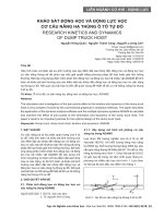Khảo sát động học và động lực học cơ cấu nâng hạ thùng ô tô tự đổ