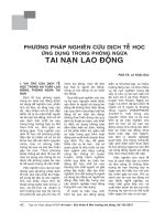 Phương pháp nghiên cứu dịch tễ học ứng dụng trong phòng ngừa tai nạn lao động