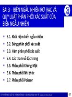 Bài giảng Lý thuyết xác suất và thống kê toán: Bài 3 - ĐH Kinh tế Quốc dân