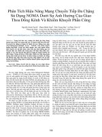 Phân tích hiệu năng mạng chuyển tiếp đa chặng sử dụng noma dưới sự ảnh hưởng của giao thoa đồng kênh và khiếm khuyết phần cứng