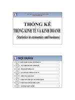 Bài giảng học phần Thống kê trong kinh tế và kinh doanh - ĐH Kinh tế Quốc dân