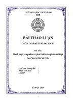 Marketing du lịch thảo luận Danh mục sản phẩm và phát triển sản phẩm mới tại Sun World Bà Nà Hills