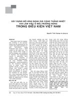 Xây dựng mô hình đánh giá căng thẳng nhiệt khi làm việc ở môi trường nóng trong điều kiện tại Việt Nam